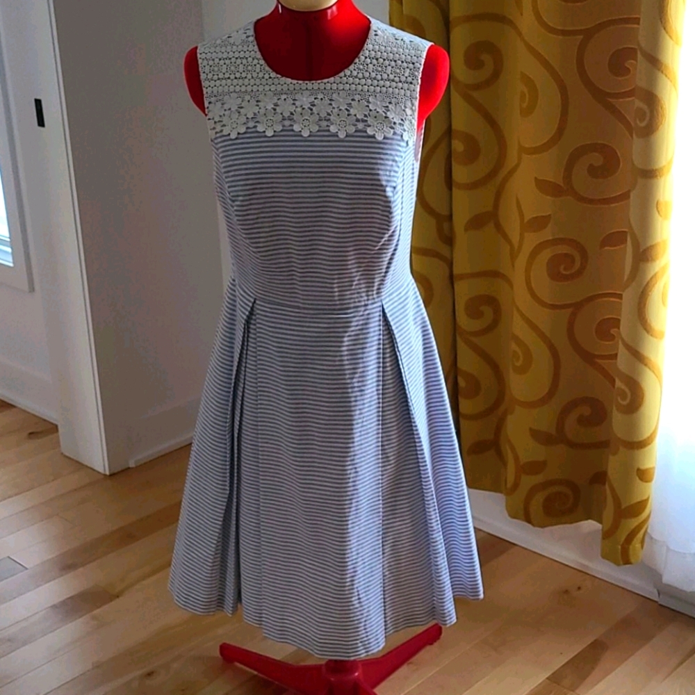 Tommy Hilfiger blue and white stripe dress